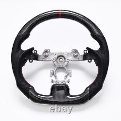 Real carbon fiber Flat Customized Sport Universal Steering Wheel 2008-2013 G37