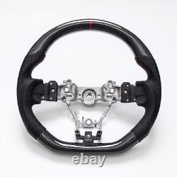 Real carbon fiber Flat Customized Sport Universal Steering Wheel 2015-20 WRX SIT