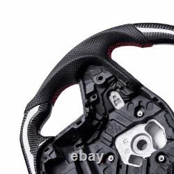 Real carbon fiber Flat Customized Sport Universal Steering Wheel 2019-2022 Supra