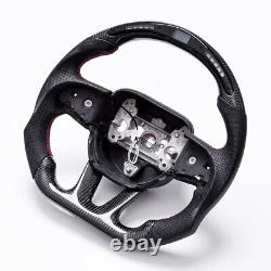 Real carbon fiber Flat Customized Sport Universal Steering Wheel CHALLENGER OEM