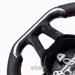 Real carbon fiber Flat Customized Sport Universal Steering Wheel CHALLENGER OEM