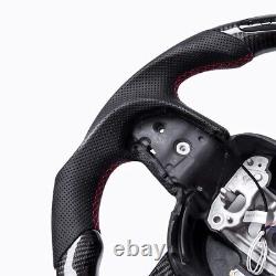 Real carbon fiber Flat Customized Sport Universal Steering Wheel CHALLENGER OEM