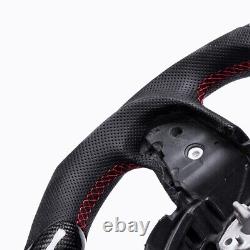 Real carbon fiber Flat Customized Sport Universal Steering Wheel CHALLENGER OEM