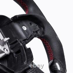 Real carbon fiber Flat Customized Sport Universal Steering Wheel CHALLENGER OEM