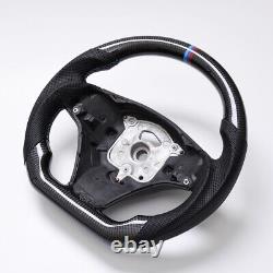 Real carbon fiber Flat Customized Sport Universal Steering Wheel E90 E91 E92 E93