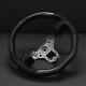 Real carbon fiber Flat Customized Sport Universal Steering Wheel For 03 GTR-R34