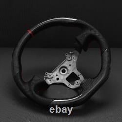 Real carbon fiber Flat Customized Sport Universal Steering Wheel For 03 GTR-R34