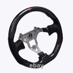 Real carbon fiber Flat Customized Sport Universal Steering Wheel For 03 GTR-R34