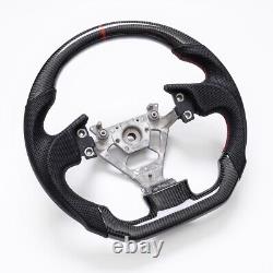 Real carbon fiber Flat Customized Sport Universal Steering Wheel For 2003-08 G35