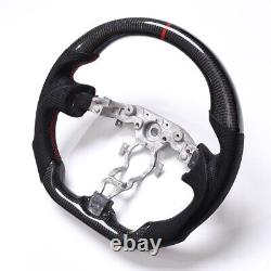 Real carbon fiber Flat Customized Sport Universal Steering Wheel For NISSAN 370Z