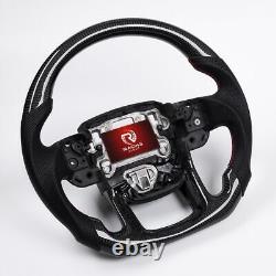 Real carbon fiber Flat Customized Sport Universal Steering Wheel For RANGE ROVER