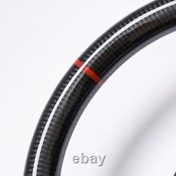 Real carbon fiber Flat Customized Sport Universal Steering Wheel For TT TTS R8