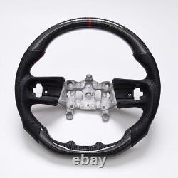 Real carbon fiber Flat Customized Sport Universal Steering Wheel Jeep Wrangler