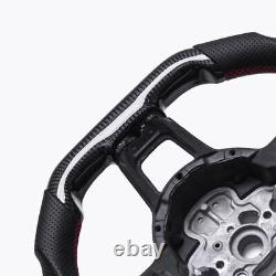 Real carbon fiber Flat Customized Sport Universal Steering Wheel VW Golf 7 GTI R
