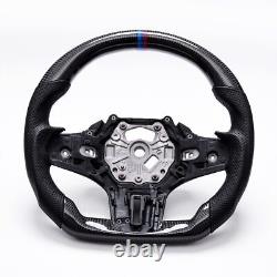 Real carbon fiber Flat Customized Steering Wheel BMW G20 M3 3-Series WithHeated