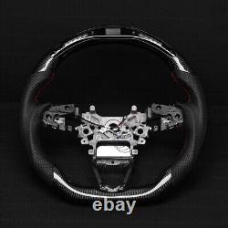 Real carbon fiber For Accord 2018-2023 Flat Customized Sport LED Steering Wheel