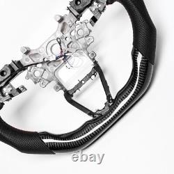 Real carbon fiber For Accord 2018-2023 Flat Customized Sport LED Steering Wheel