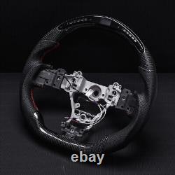 Real carbon fiber LED D-Shape Sport Steering Wheel Subaru 2015-21 WRX STi