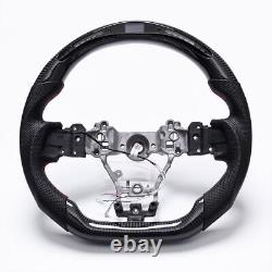 Real carbon fiber LED D-Shape Sport Steering Wheel Subaru 2015-21 WRX STi