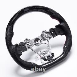 Real carbon fiber LED D-Shape Sport Steering Wheel Subaru 2015-21 WRX STi