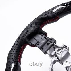 Real carbon fiber LED D-Shape Sport Steering Wheel Subaru 2015-21 WRX STi