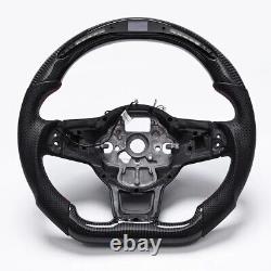 Real carbon fiber LED Steering Wheel VW MK7 MK7.5 Golf GTI Jetta Polo 2013-2020