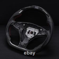 Real carbon fiber Sport No Heated LED Steering Wheel for Tesla Model X/S 2012-20