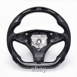 Real carbon fiber Sport No Heated LED Steering Wheel for Tesla Model X/S 2012-20