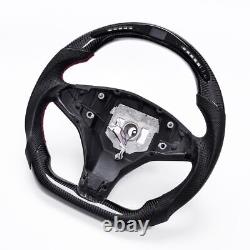 Real carbon fiber Sport No Heated LED Steering Wheel for Tesla Model X/S 2012-20