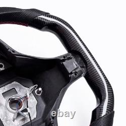 Real carbon fiber Sport No Heated LED Steering Wheel for Tesla Model X/S 2012-20