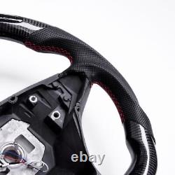 Real carbon fiber Sport No Heated LED Steering Wheel for Tesla Model X/S 2012-20