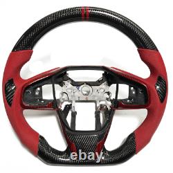Real carbon fiber Sport Universal Car Steering Wheel For Honda Civic Type-R FK8