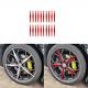 Red Carbon Fiber Car Wheel Hub Decorative Trim Strip For Corvette C8 20-24