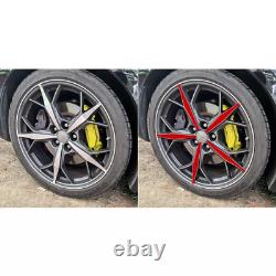 Red Carbon Fiber Car Wheel Hub Decorative Trim Strip For Corvette C8 20-24