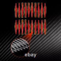 Red Carbon Fiber Car Wheel Hub Decorative Trim Strip For Corvette C8 20-24