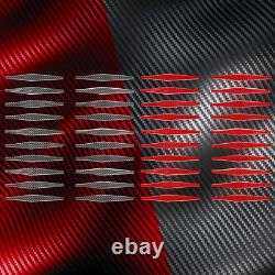 Red Carbon Fiber Car Wheel Hub Decorative Trim Strip For Corvette C8 20-24