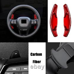 Red Carbon Fiber Steering Wheel Shifter Paddle For Honda Civic Sport 2022-2023