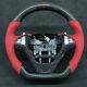 Red Leather Real Carbon Fiber Steering Wheel For Hyundai Genesis Coupe 2010-2016
