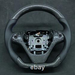 Red Leather Real Carbon Fiber Steering Wheel For Hyundai Genesis Coupe 2010-2016