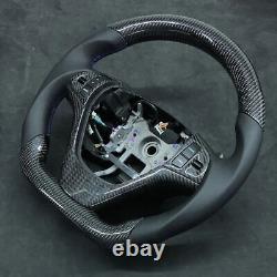 Red Leather Real Carbon Fiber Steering Wheel For Hyundai Genesis Coupe 2010-2016