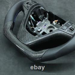 Red Leather Real Carbon Fiber Steering Wheel For Hyundai Genesis Coupe 2010-2016