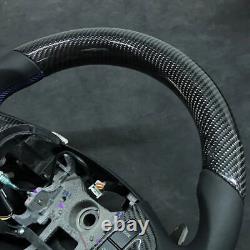 Red Leather Real Carbon Fiber Steering Wheel For Hyundai Genesis Coupe 2010-2016