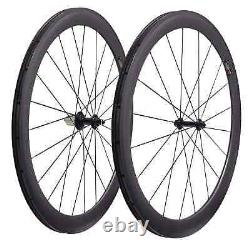 Road Bicycle Carbon Fiber Wheelset Depth 50mm U Shape Width 25mm Tubuless