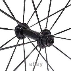Road Bicycle Carbon Fiber Wheelset Depth 50mm U Shape Width 25mm Tubuless