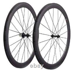 Road Bicycle Carbon Fiber Wheelset Depth 50mm U Shape Width 25mm Tubuless