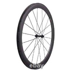 Road Bicycle Carbon Fiber Wheelset Depth 50mm U Shape Width 25mm Tubuless