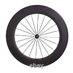 Road Bike Carbon Fiber Racing Wheelset 88mm Clincher Tubular Bicycle Wheels