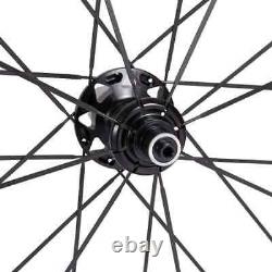 Road Bike Carbon Fiber Racing Wheelset 88mm Clincher Tubular Bicycle Wheels