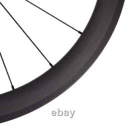 Road Bike Carbon Fiber Wheels Depth 50mm U Shape Tubuless Bicycle Wheelset
