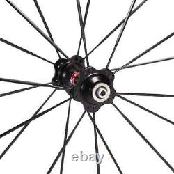 Road Bike Carbon Fiber Wheels Depth 50mm U Shape Tubuless Bicycle Wheelset